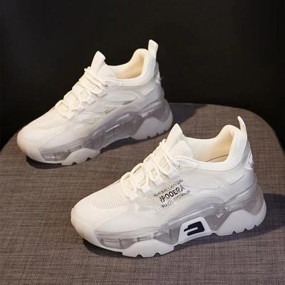 Женские повседневные кроссовки, модные спортивные кроссовки на платформе со шнуровкой, женские вулканизированные туфли с круглым носком Zapatillas Mujer2024