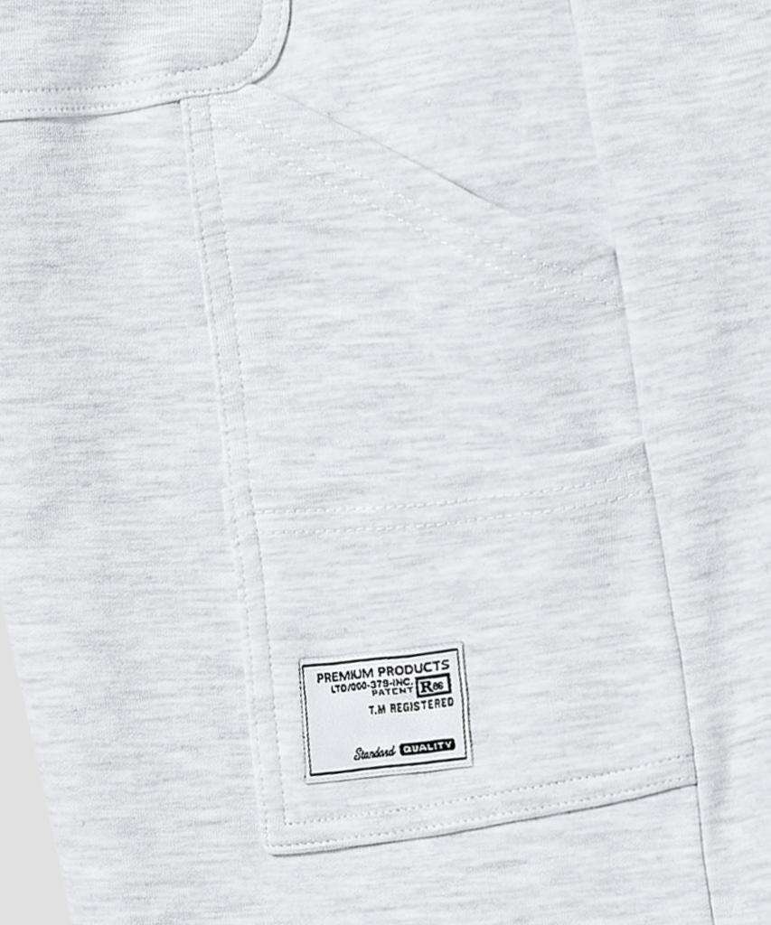 AGOD Carpenter Daimaru Sweat Wide Pants [White Melange]