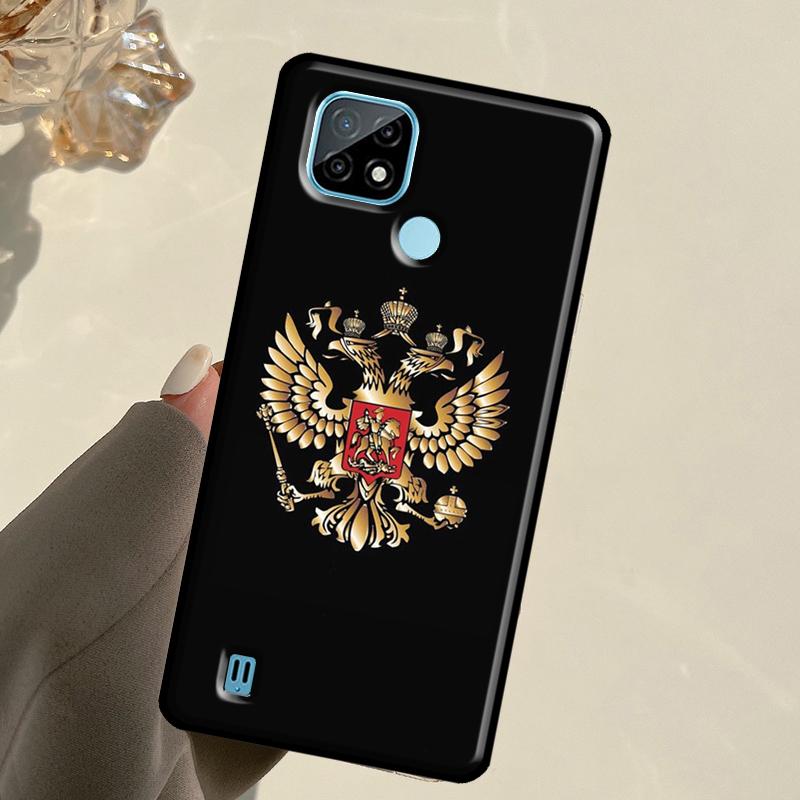 Russia Flag Coat Arms For Realme 13 11 10 12 14 Pro Plus GT 5 6 6T GT7 Pro C67 C61 C53 C51 C21Y C25S C75 C55 Case