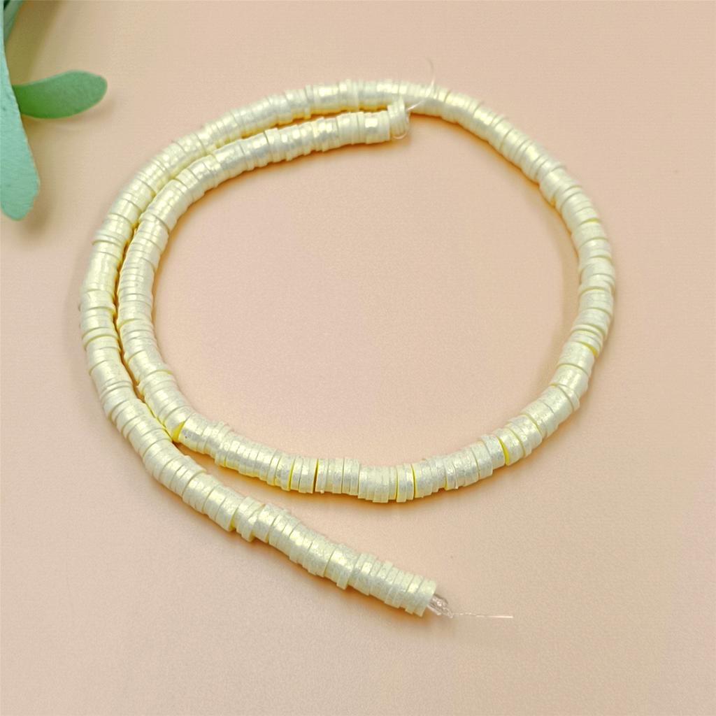 Pearlescent Powder Fashion Necklace DIY 6mm 350PCS 1 String Spacer Beads Bracelets Loose Beads 12Colors For Jewelry Making Polymer Clay Beads