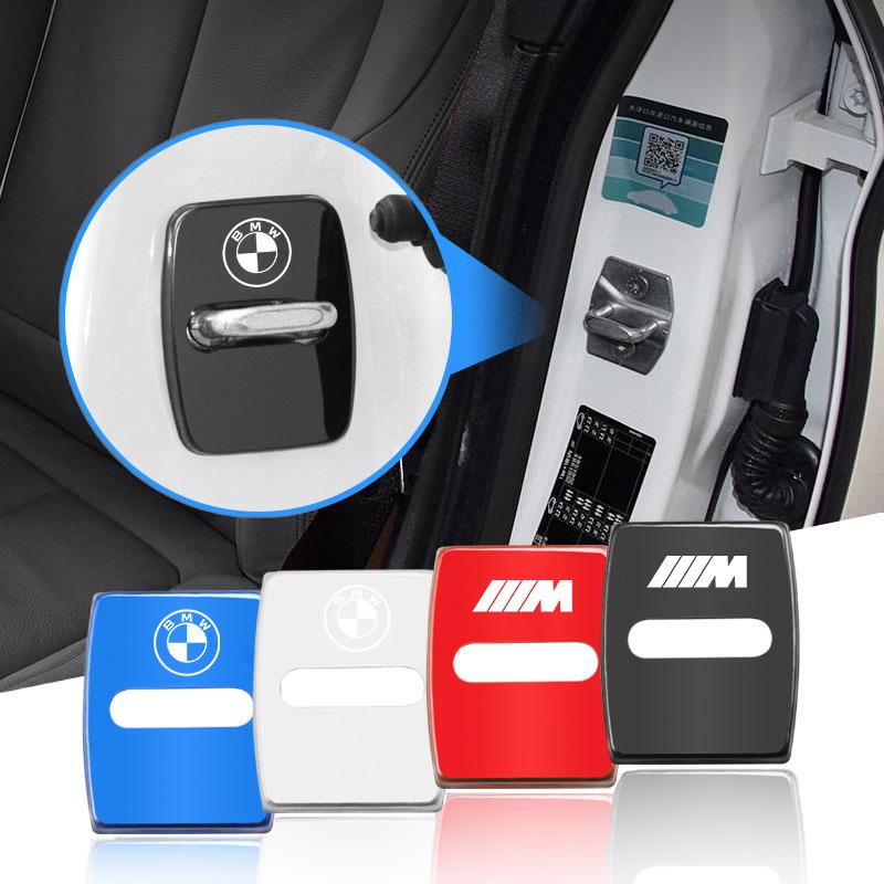 4Pcs Titanium Alloy Car Door Lock Protective Cover For BMW X3 X5 X4 X6 X7 X1 E46 E90 E60 F30 F10 E39 E36 F20 G20 G30 E92 E87 E91 VM4