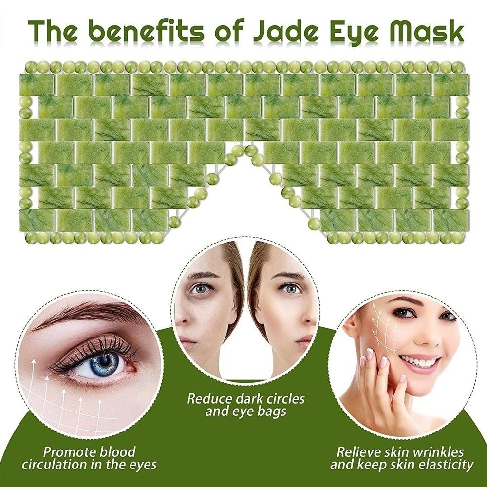 Eye Massager Jade Eye Mask Facial SPA Facial Cooling Mask Gift Sleeping Eye Mask  Eye Relax