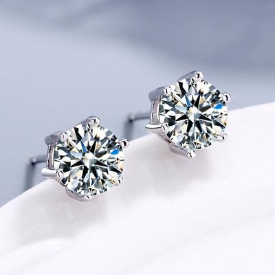 Серьги из стерлингового серебра 925 пробы, серьги с шестью когтями, модные рекомендуемые серьги из стерлингового серебра целиком, универсальные серьги