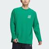 Adidas Small Logo Long Sleeve Embroidered Round Neck Sports Casual T-Shirt Men Tops Smoke-Green JE6098