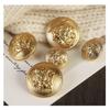 6pcs/lot Fashion Design Round Elephant Pattern Metal Buttons for Shirt Gold Decorative Buttons for Clothing Accessories DIY