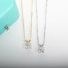 1ct D Color Moissanite Diamond 18K Gold Plated  Four Claw Pendant  Necklace Anniversary Gifts