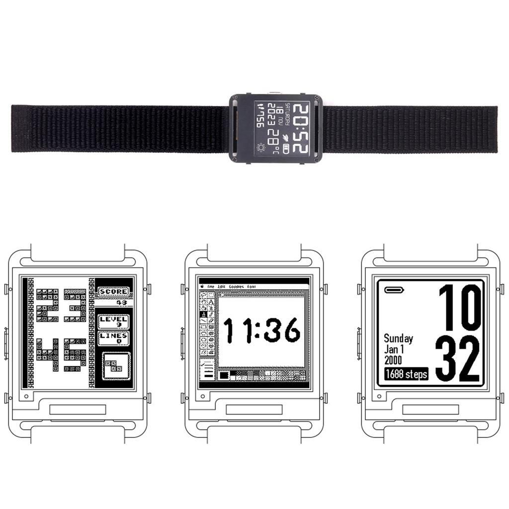 Умные часы ESP32 WIFI Bluetooth-совместимые Программируемые часы E Paper Watch С открытым исходным кодом аппаратного и программного обеспечения