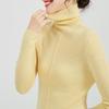 Golden Chrysanthemum Women's Wool Silk Turtleneck Sweater