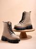 Shoetopia Женские короткие ботильоны на массивном каблуке с нескользящей подошвой, удобные модные ботильоны на щиколотку | Мягкая амортизирующая подошва | Для повседневной носки, вечеринок и зимы