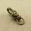 New Brass Dragon's Head Creative Decoration Feng Shui Pendant Chinese Retro Style Dragon Keychain Pendant Souvenir Gifts