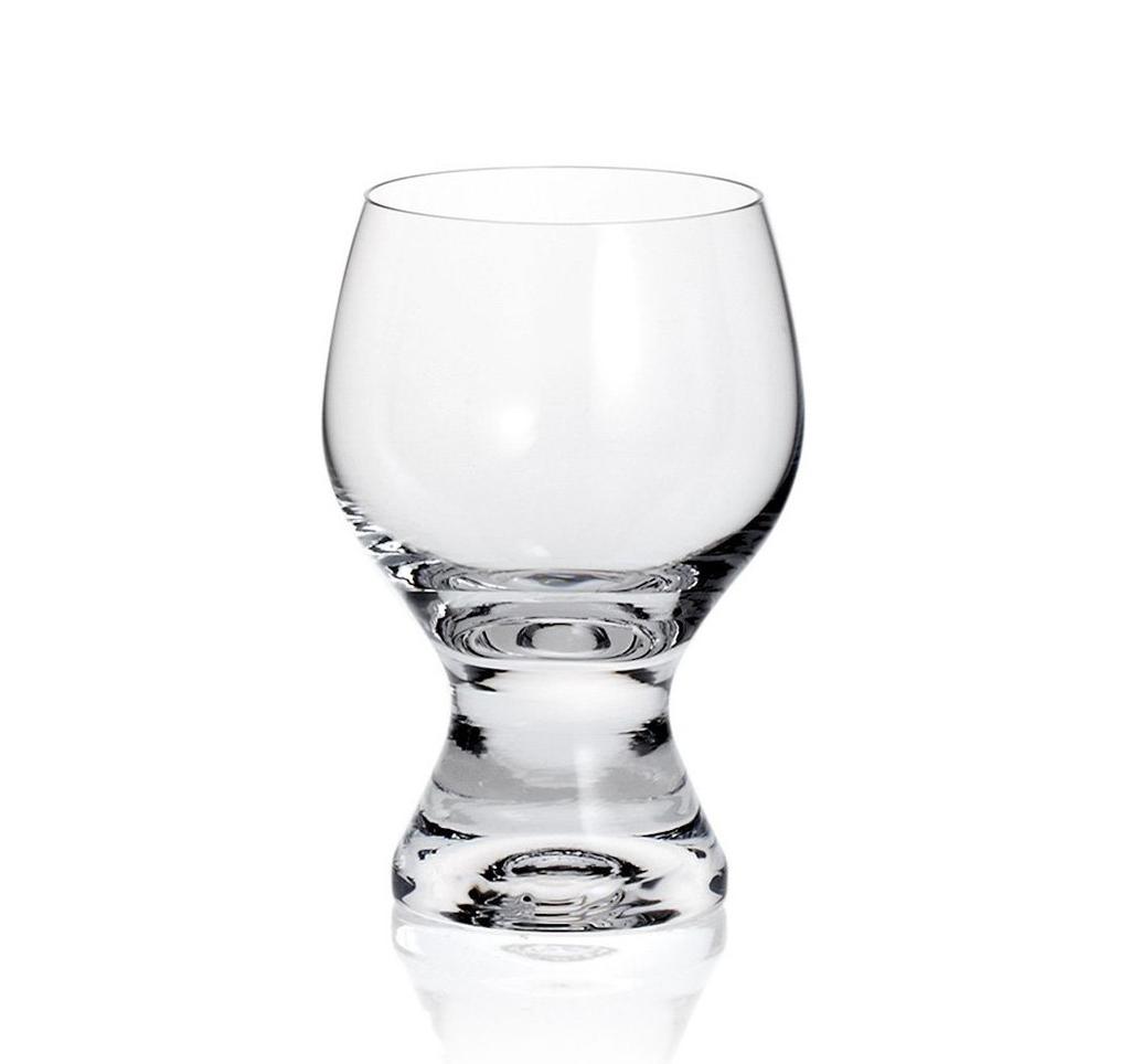 Bohemian Glass Gina Wine Glasses, 190ml, Set of 6, Made in Czech Republic, Crystal Crystal, Dishwasher Safe, Crystallex