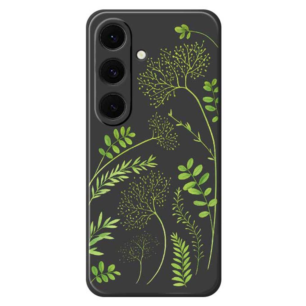 Чехол для Samsung Galaxy S25 FE с принтом в виде листьев, ТПУ задняя крышка для телефона с прямыми краями