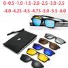 5 Clips Magnet Sunglasses Halter Myopia Driving Glasses  Frame Aspherical Customize Prescription 0 -1 -1.5 -2 -3 -4 -5 -6