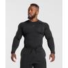 Gymshark Футболка Element Baselayer с длинным рукавом, черная A2b5m Bb2j