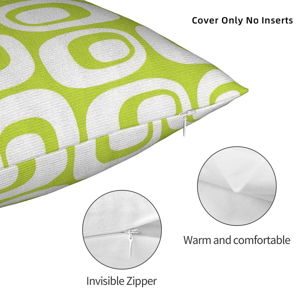 Lime Green Abstract Pattern Pillow Cover Fashion Pillow Case For Chair Sofa Home Decor Comfy Pillowcases Gift