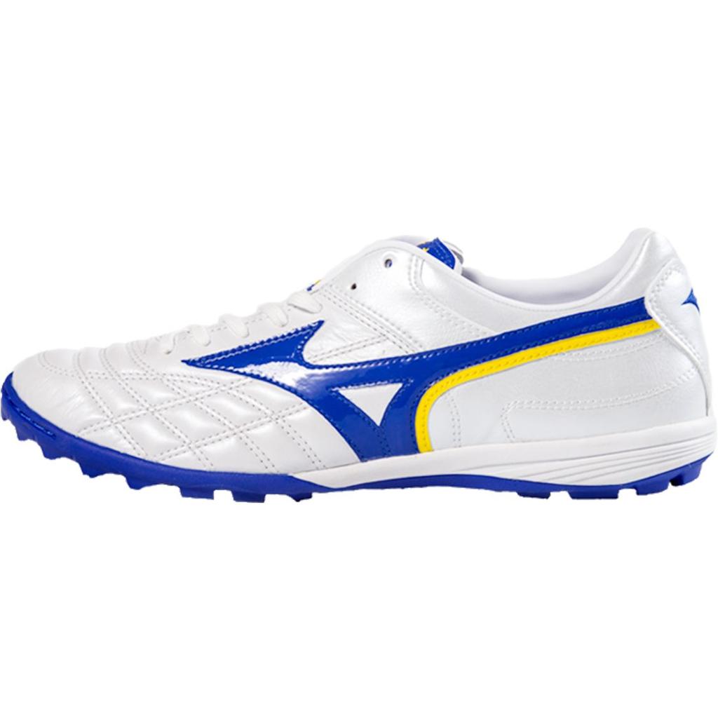 Mizuno Wave Cup TF Anti-Slip Wear-resistant Wrap Shock Absorption Soccer Shoes Men Soccer Shoes White Blue P1GD191919