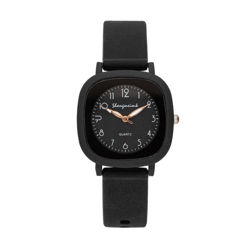 Chinese style retro small square ins high value girl watch male and female students silicone belt simple quartz watch