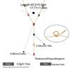 18k Gold Plated Stainless Steel Oval Colorful Zircon Fashion Jewelry Necklaces Custom  Fine Chain Necklace for Women