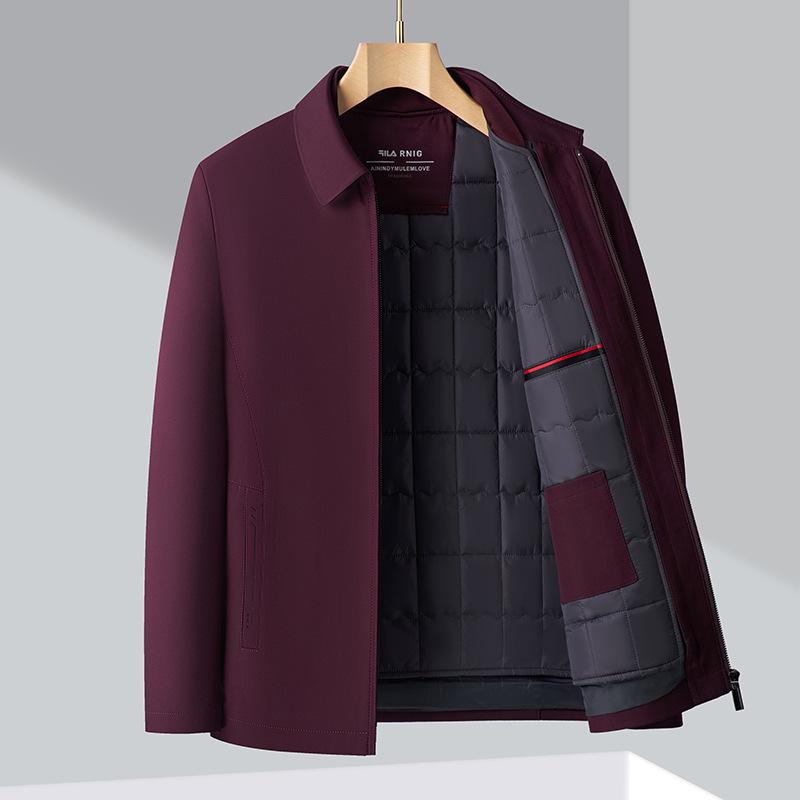Middle-aged Thin Cotton-padded Jacket Dad's Quilted Jacket Jacket Middle-aged and Elderly Men's Cotton-padded Jacket