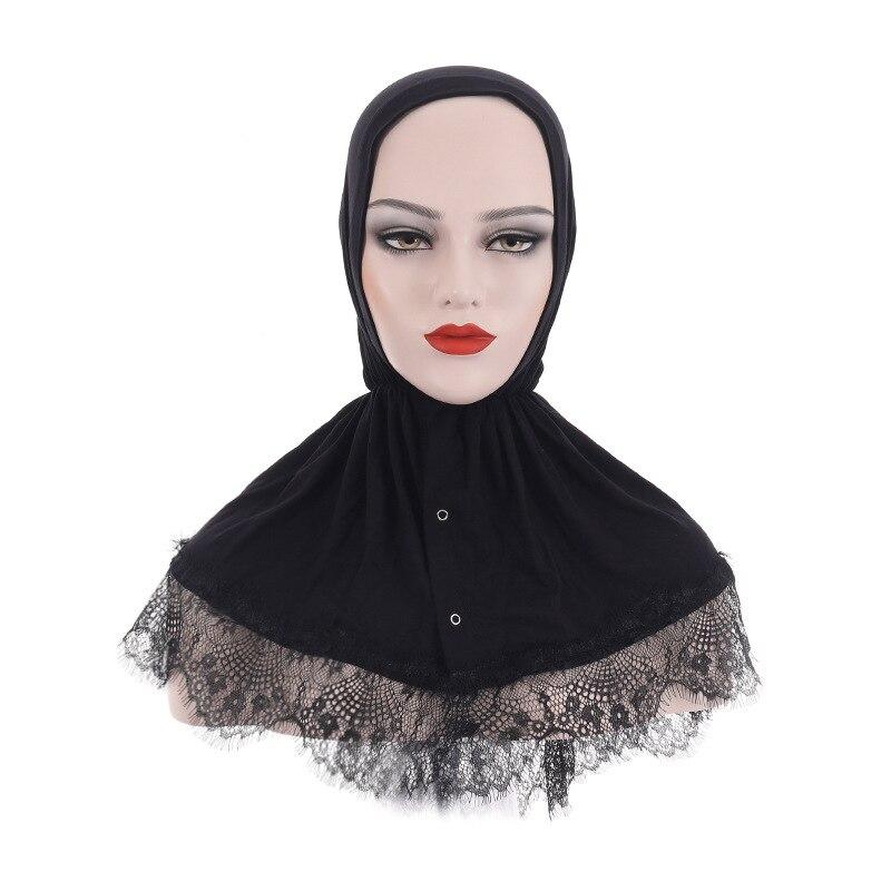 Модальное кружево с застежкой-молнией для мусульманских женщин, хиджаб