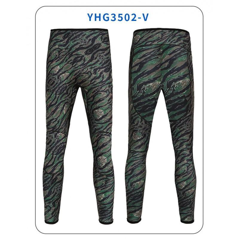 5mm Neoprene Wetsuit Set Men Women Camo Long Sleeve Top Pants Warm Thermal Diving Surfing Swimwear
