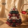 Handmade Seasonal Home Decor DIY Quilted Fabric Tree Kit, Halloween Sewing Craft Quilting Crafts for Christmas Hanging Ornament Holiday Party Display