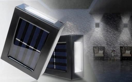 4X Lampki Solarne Zestaw Lampa Solarna Led Zewnętrzna Ścienna Kinkiet