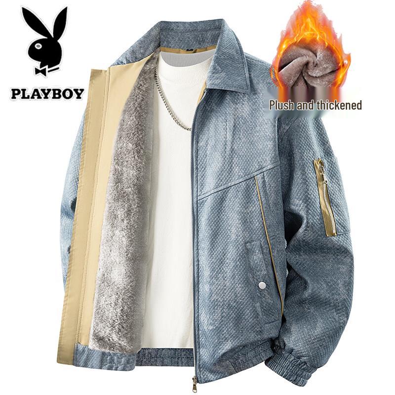 PLAYBOY Мужская повседневная куртка с лацканами и длинным рукавом