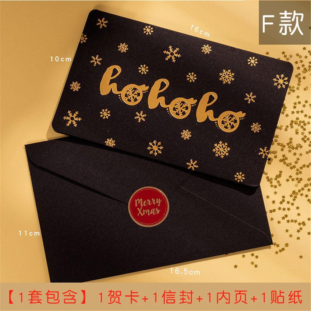 Best Wishes Thanksgiving Message Card Christmas Greeting Card Merry Christmas Bronzing Blessing
