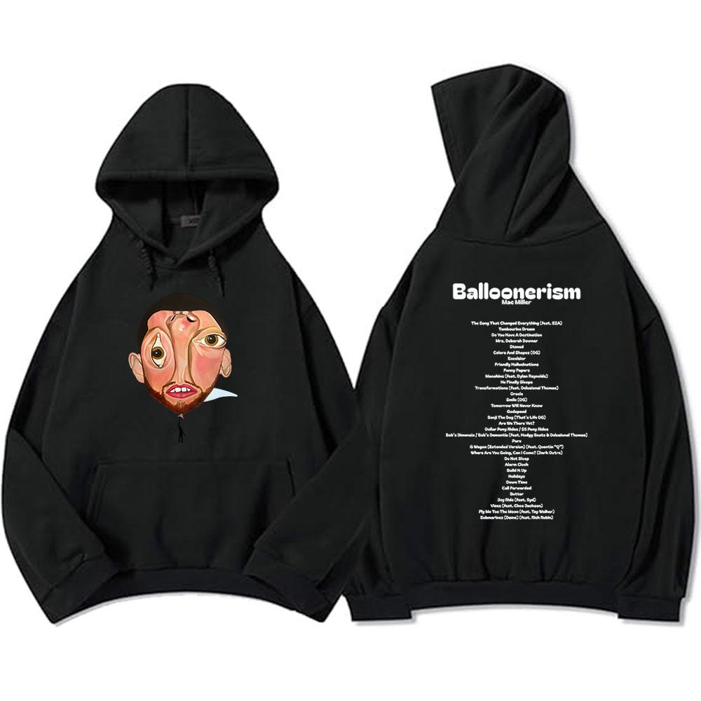 Balloonerism 2025 Новый альбом Толстовки Macc Miller Печать Толстовки Мужские Женские Удобные Пуловеры