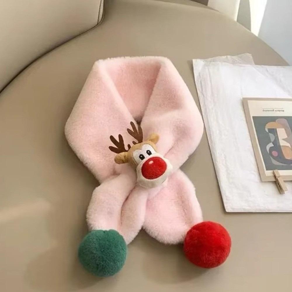 Warm Kids Neck Warmer Winter Fleece Scarf Cozy Children Plush Scarf for Boys Girls