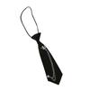 Campus Preppy Necktie Metal Crown Chain Neck Tie Student Uniform Adjustable Pre Tied Neck Tie Shirt Collar Neckwear