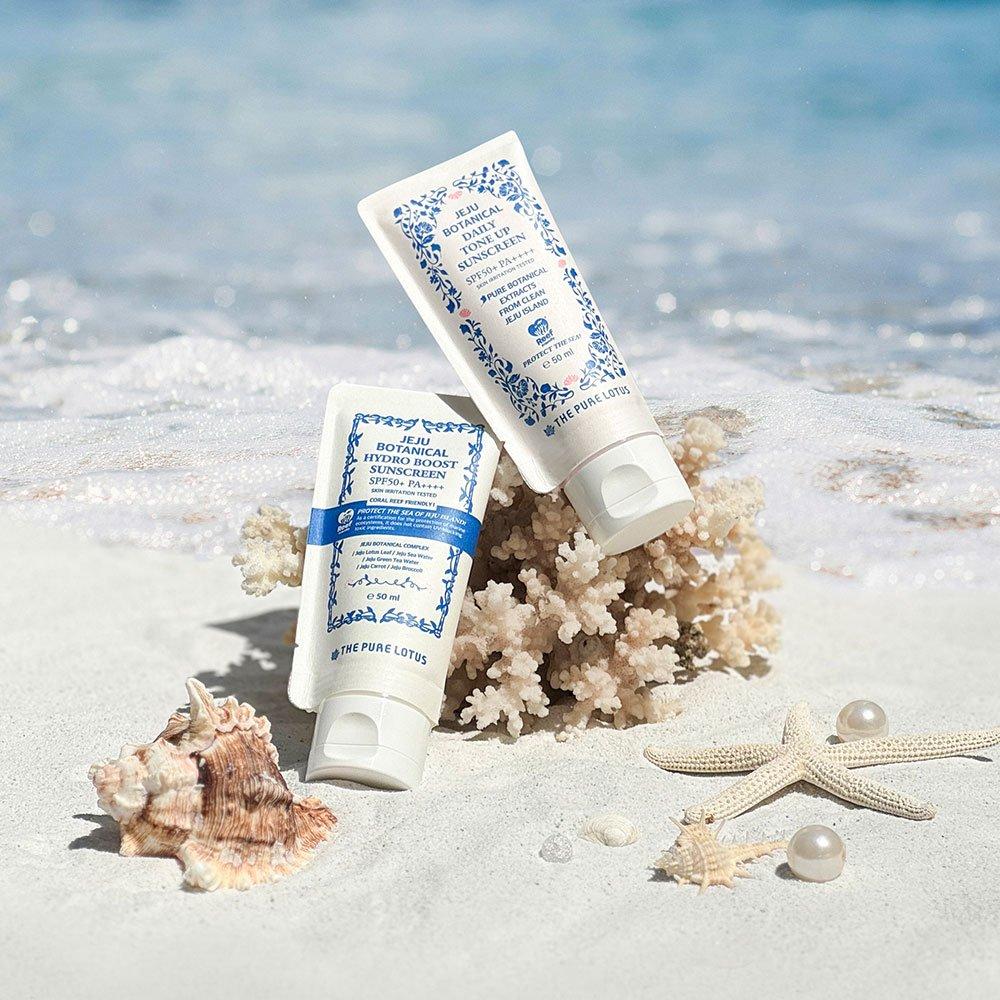 THE PURE LOTUS Солнцезащитный крем Jeju Botanical Hydroboost 50 мл
