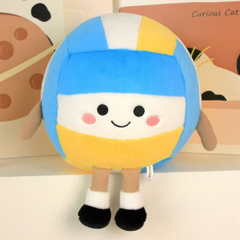 28cm Simulation New Volleyball Doll Pillow Filled with Plush Toys, Cartoon Anime Cute Children's Birthday Gifts, Fun Dolls