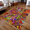 Colorful Graffiti Rug Abstract Face Art Design Bright Unique Carpet for Home Decor Living Room Bedroom Gift Idea