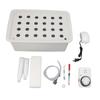 24 Holes Gray Hydroponic System Growing Box with Timer Oxygen Pump Hydroponic System Planter Box US