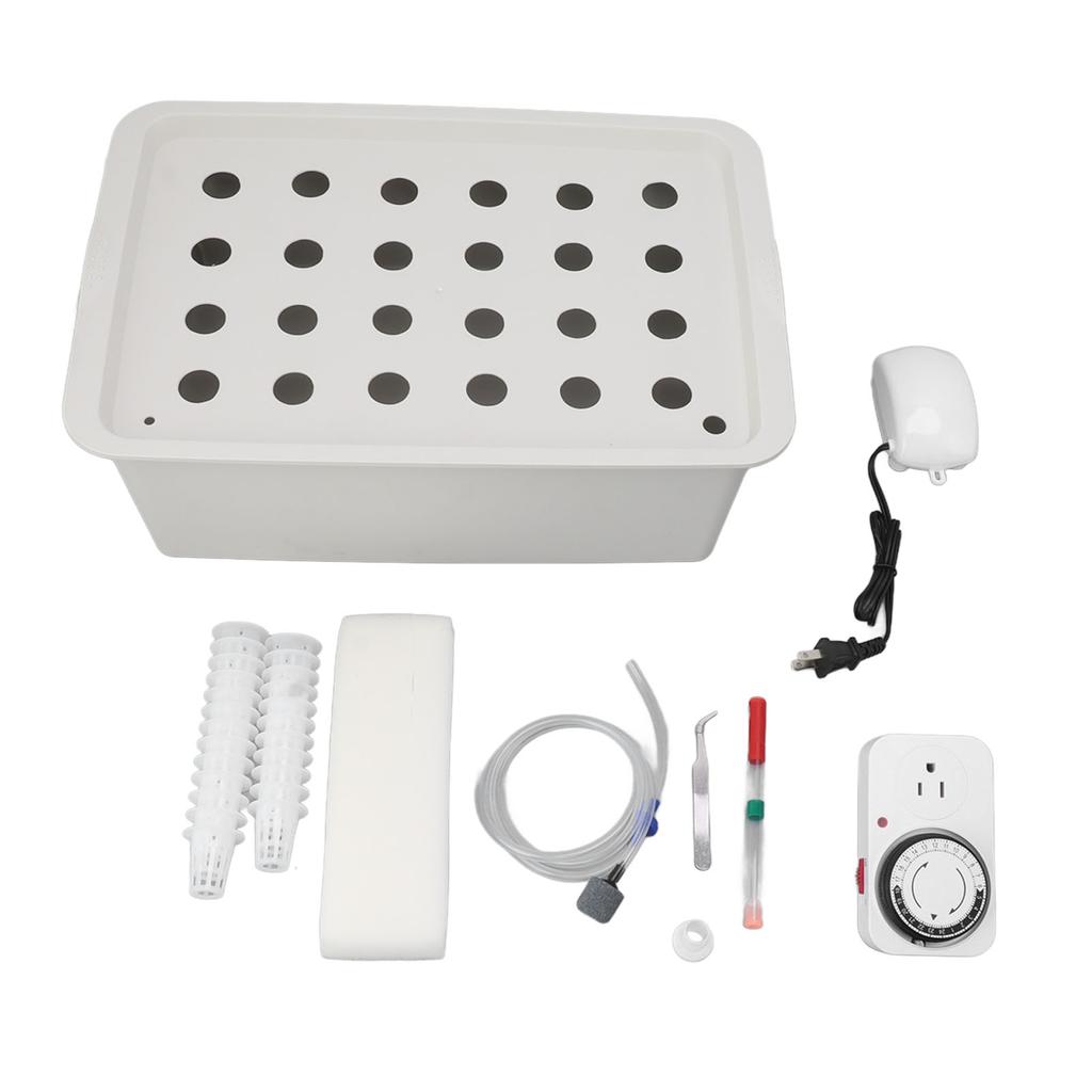 24 отверстия серая гидропонная система выращивания ящик с таймером кислородный насос гидропонная система ящик для рассады США