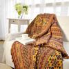 Retro Warm Sofa Towel European Fabric Sofa Chair Blanket Non-slip Double Sided Usable Couch Cover Jacquard Geometry Couch Cover