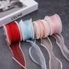 4cm Wide Pearl Fish Tail Yarn Ribbon for DIY Flower and Cake Box Decoration