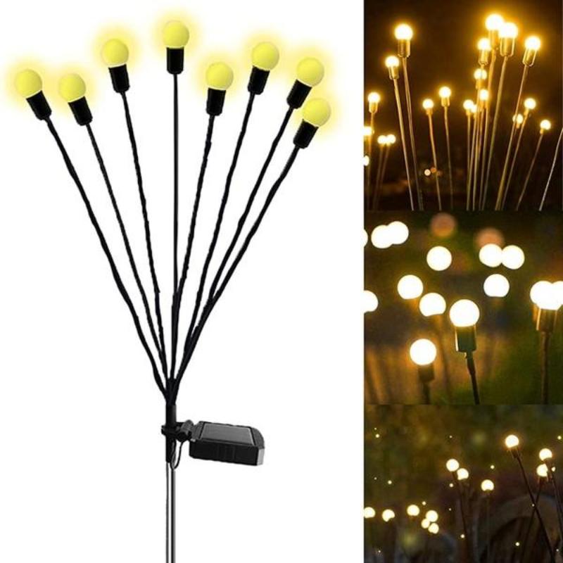 6/8/10 светодиодные солнечные фонари для улицы, сада, двора, лужайки, светильник-светлячок, садовый торшер на солнечной энергии, украшение сада