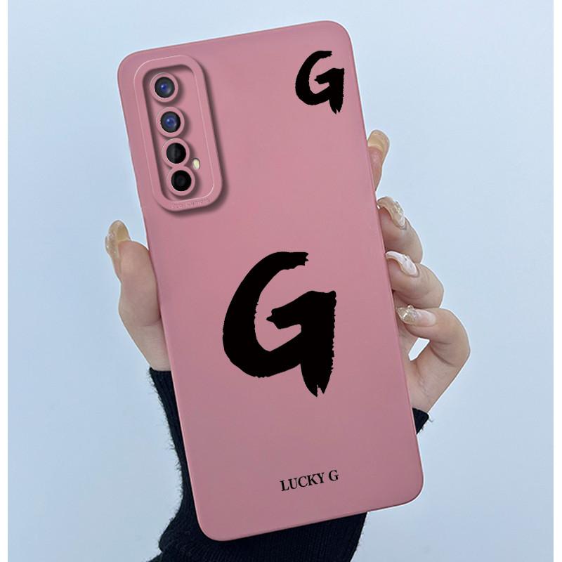 Для Realme 7 RMX2155 7 Pro RMX2170 Чехол Счастливой Начальной Буквой Мягкий Силиконовый Матовый Чехол для Телефона для Realme7 RMX2151 корпус