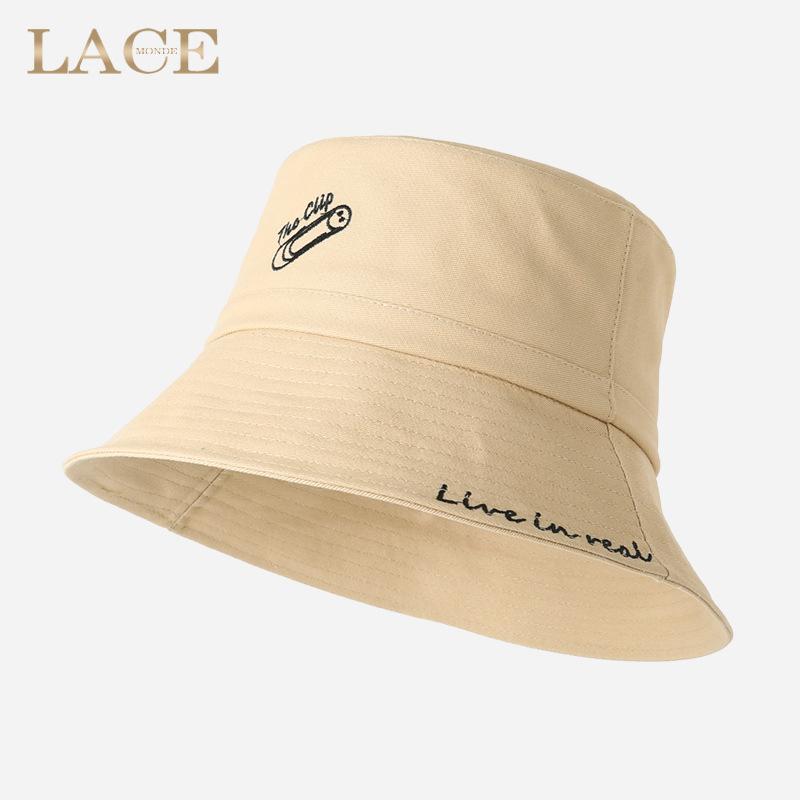 Летняя шляпа-ведро с вышивкой и буквенным узором, модная кепка в рыбацком стиле для девочек, классическая девчачья повседневная Панама Боба