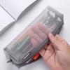 1 Pcs Simple Mesh Transparent Pencil Case Storage Pen Bag Zipper Pouch Portable Mini Cute Stationery Office School Supplies