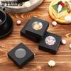 30pcs Black Kraft Paper Box with Clear Window Homemade Boxes Presents Packaging Boxes for Bakery Cookies Cake Packaging Candy Box Birthday Gift Boxes