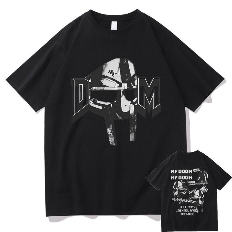 Rapper Mf Doom Doomsday Graphic Print Tshirt Men Women Hip Hop Casual Oversized Tops Tees Male Cotton Short Sleeve Mens T Shirt