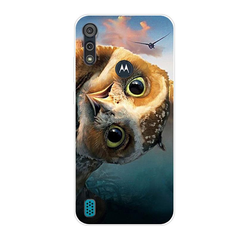 For Motorola Moto E6S 2020 Case Shockproof Soft Silicone TPU Back Cover For Moto E6S 2020 E6i Phone Cases E 6S Case Cute Cartoon