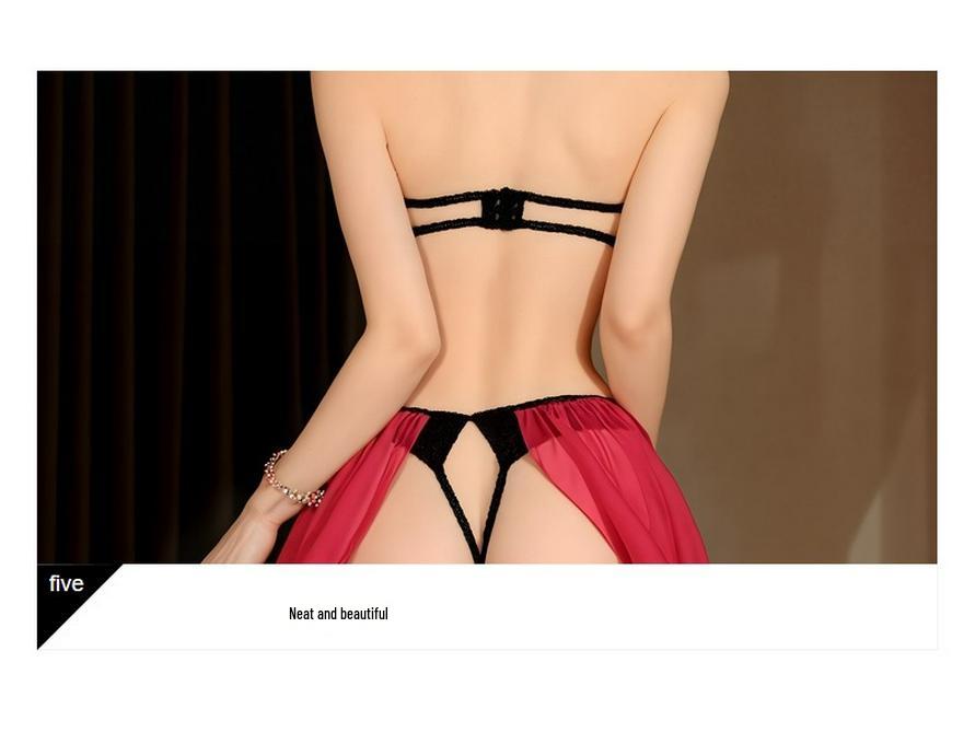 Соблазнительный дьявольский комплект нижнего белья - Сексуальный костюм суккуба на Хэллоуин