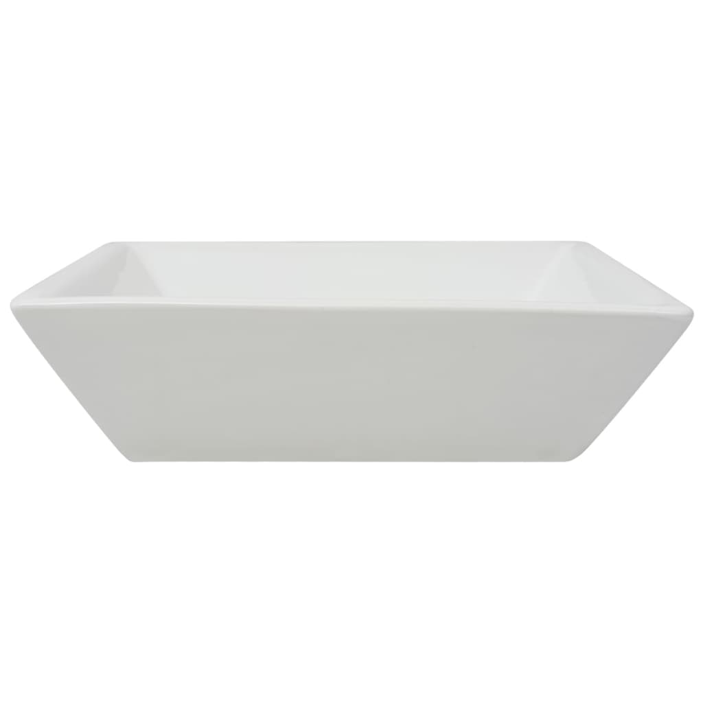 Square Ceramic Wash Basin White 41.5 x 41.5 x 12 cm