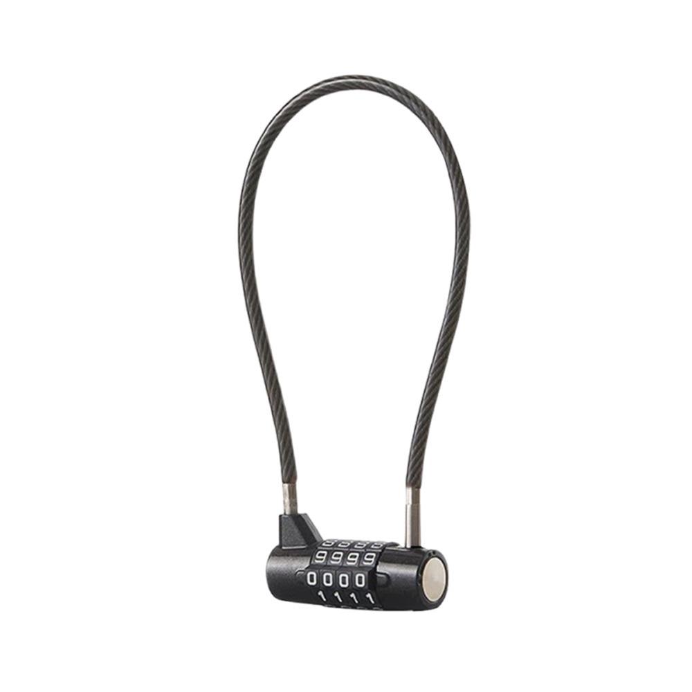 Anti-theft 4 Digit Combination Lock Wire Rope Gym Safety Coded Lock for Travel & Home