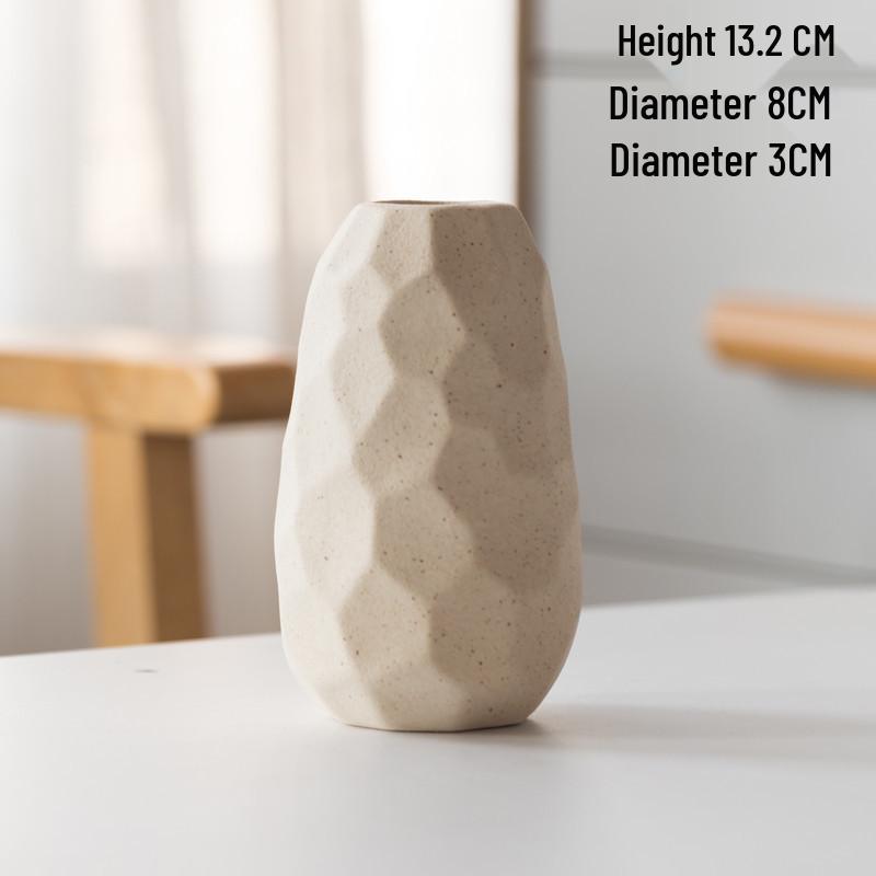 Скандинавская ретро керамическая ваза цвета ржавчины с черными пятнами